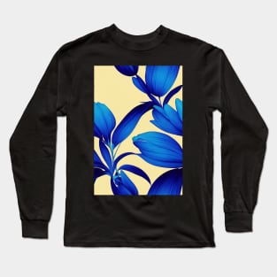 Beautiful Blue Floral pattern, for all those who love flowers #68 Long Sleeve T-Shirt